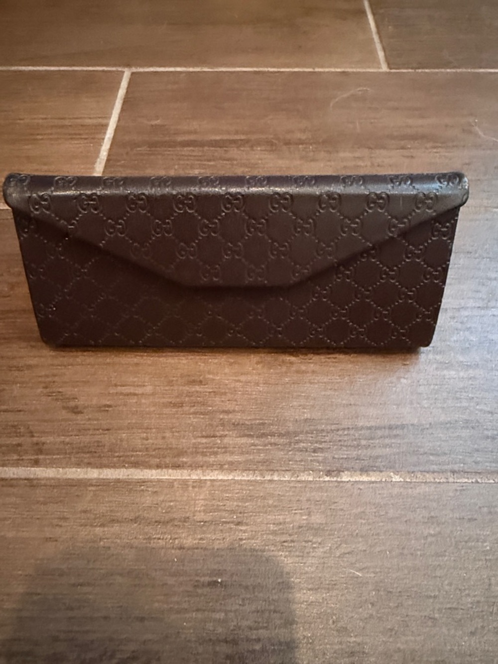 BRAND NEW Gucci Black Embossed GG Leather Eyewear Case